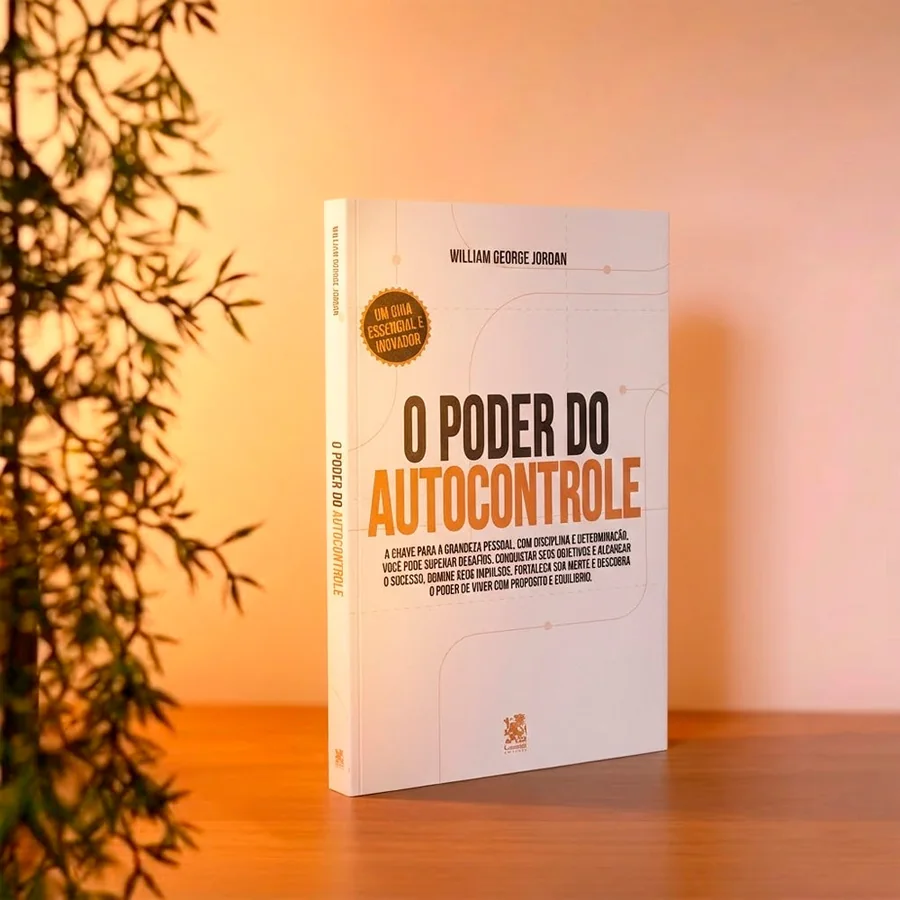 Fotografia oficial do livro O Poder do Autocontrole sobre uma mesa